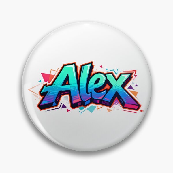 Item preview, Alex name logo in colorful street art graffiti style designed and sold by SparkleVibes.