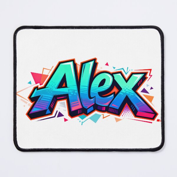 Item preview, Alex name logo in colorful street art graffiti style designed and sold by SparkleVibes.