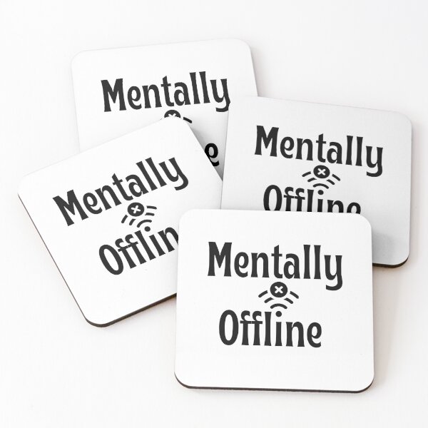 Item preview, Mentally Offline Sticker – Funny Introvert Mental Break Quote designed and sold by GOTCHO1.