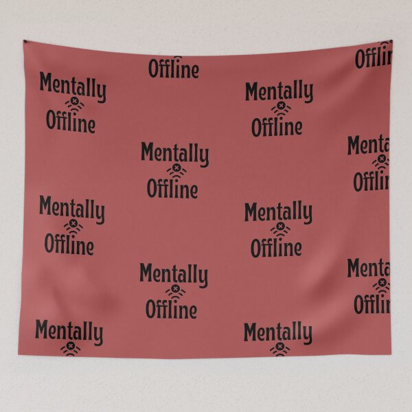 Item preview, Mentally Offline Sticker – Funny Introvert Mental Break Quote designed and sold by GOTCHO1.