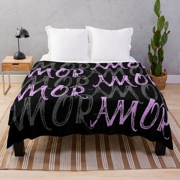 Item preview, AMOR Typography Valentine Design – Modern Love Aesthetic Pink Purple Text Art designed and sold by 9morethan9®.