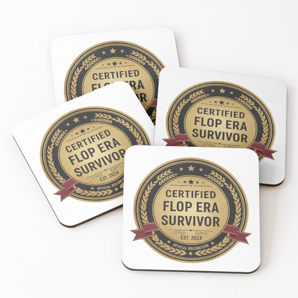 Item preview, Certified Flop Era Survivor Funny Sticker - Millennial Gen Z Humor Failure Badge Life Joke designed and sold by RealVibeVault.
