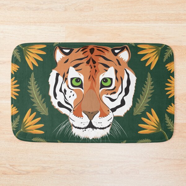 Item preview, Orange tiger Bath Mat designed and sold by Marie Friddle.