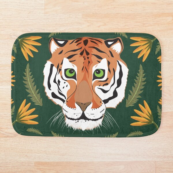 Item preview, Orange tiger Bath Mat designed and sold by Marie Friddle.
