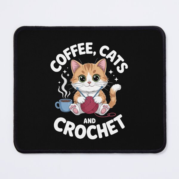 Item preview, Coffee Cats and Crochet designed and sold by jkrphoto.