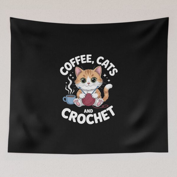 Item preview, Coffee Cats and Crochet designed and sold by jkrphoto.