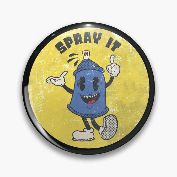 Item preview, Retro graffiti spray can mascot sticker design designed and sold by Derailed-Drips.