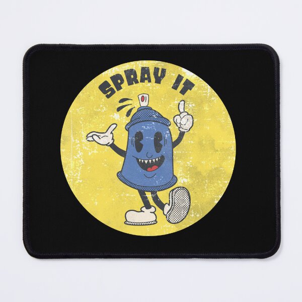 Item preview, Retro graffiti spray can mascot sticker design designed and sold by Derailed-Drips.