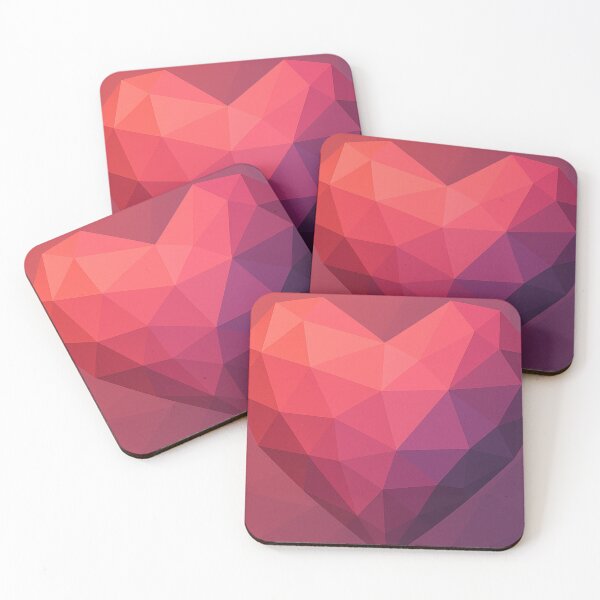 Item preview, Geometric Heart Low Poly Modern Art | Valentine Minimalist designed and sold by Lyvion design.