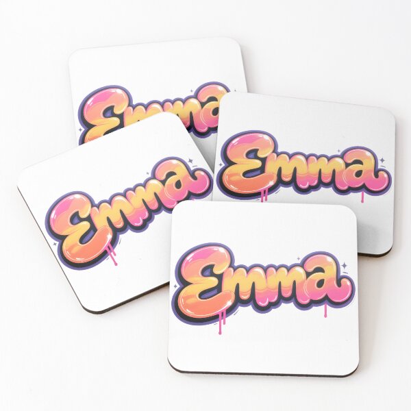 Item preview, Emma name logo in colorful street art graffiti style designed and sold by SparkleVibes.