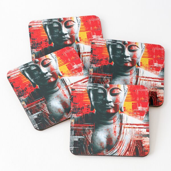 Item preview, Abstract Buddha Sculpture in Bold Color Palette designed and sold by Artessie.