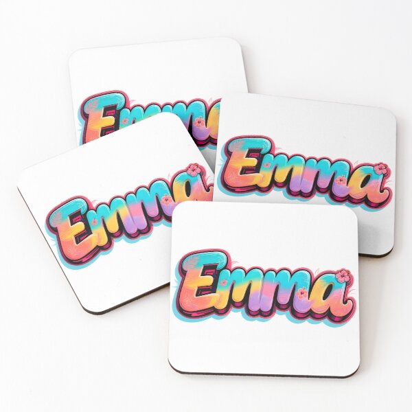 Item preview, Emma name logo in colorful street art graffiti style designed and sold by SparkleVibes.