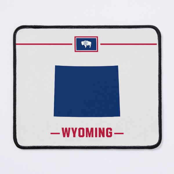 Item preview, Wyoming State Pride - Minimalist Flag Map Silhouette designed and sold by mashmosh.