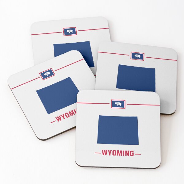 Item preview, Wyoming State Pride - Minimalist Flag Map Silhouette designed and sold by mashmosh.