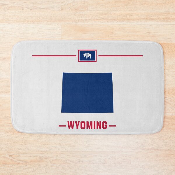 Item preview, Wyoming State Pride - Minimalist Flag Map Silhouette designed and sold by mashmosh.