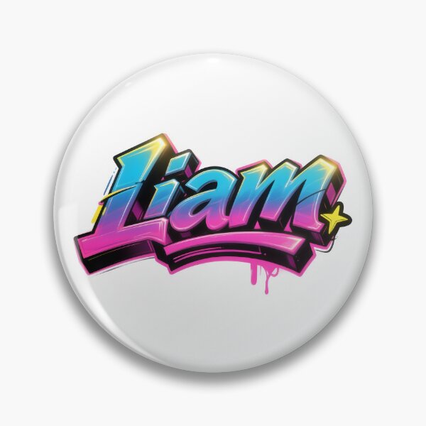 Item preview, Liam name logo in colorful street art graffiti style designed and sold by SparkleVibes.