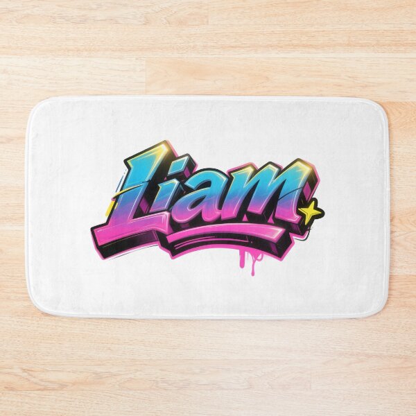 Item preview, Liam name logo in colorful street art graffiti style designed and sold by SparkleVibes.