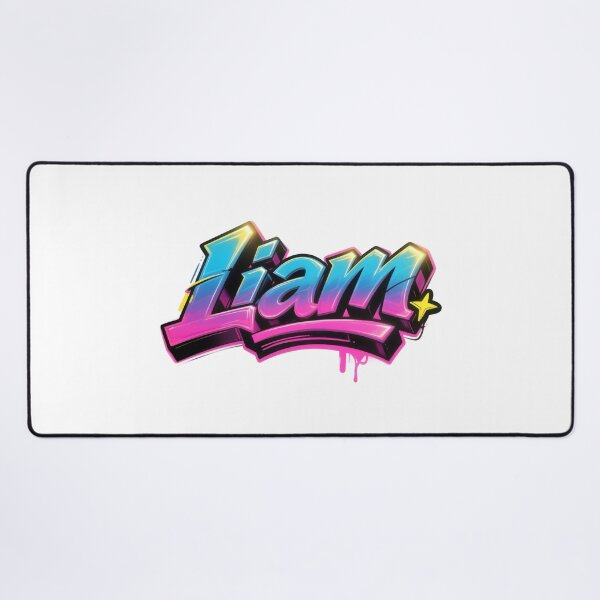Item preview, Liam name logo in colorful street art graffiti style designed and sold by SparkleVibes.