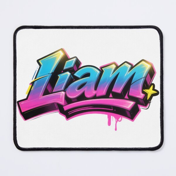 Item preview, Liam name logo in colorful street art graffiti style designed and sold by SparkleVibes.