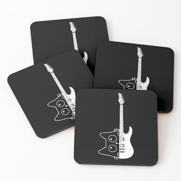 Item preview, Vintage Yorkie Rock Funny Cat Playing Guitar Rock Style designed and sold by faridman.