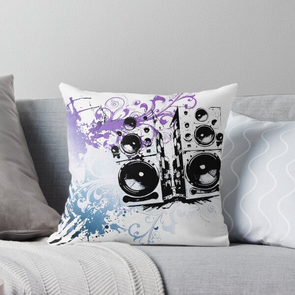 Item preview, Boombox ECHO CITY - Urban Design - Blue and Purple Underground Grainy Texture | Frutiger Metro Chao Vector Garden designed and sold by Pics'Elle Creations.