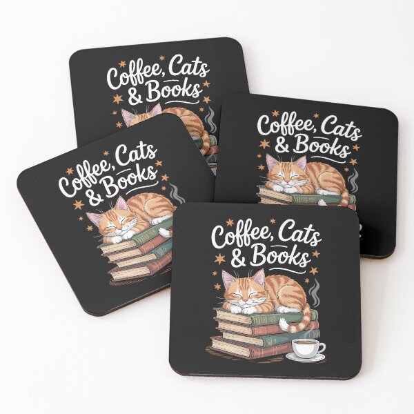 Item preview, Coffee Cats and Books designed and sold by jkrphoto.