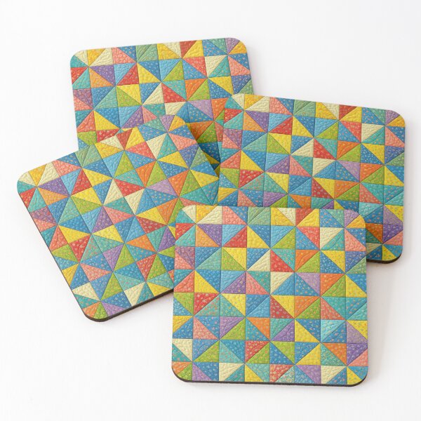 Item preview, Colorful Pinwheel Patchwork Quilt Background designed and sold by Maria Dryfhout.