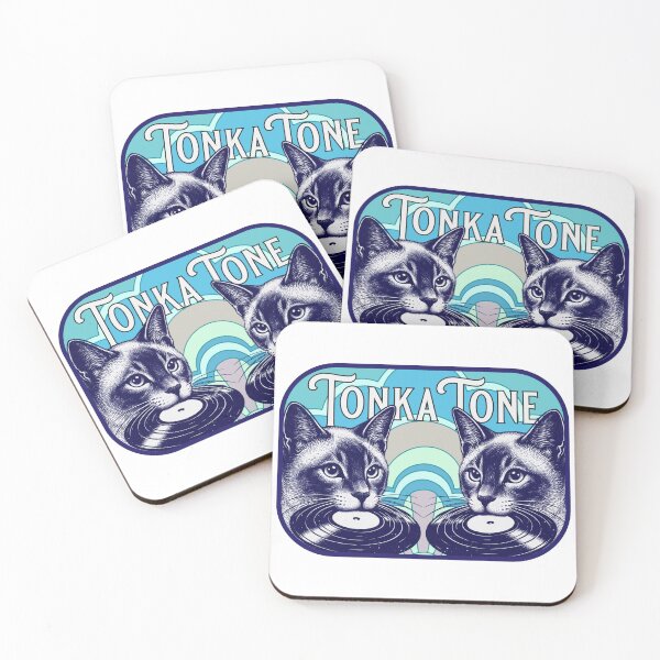Item preview, Tonkinese Cats with Vinyl – Retro Music Lovers Design designed and sold by Analog Aura .