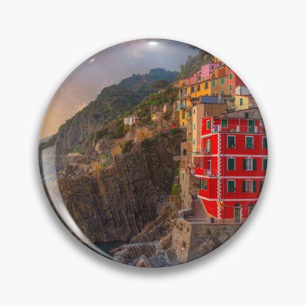 Item preview, Riomaggiore village view at sunset. Cinque Terre, Liguria region, Italy designed and sold by Stefano Orazzini.