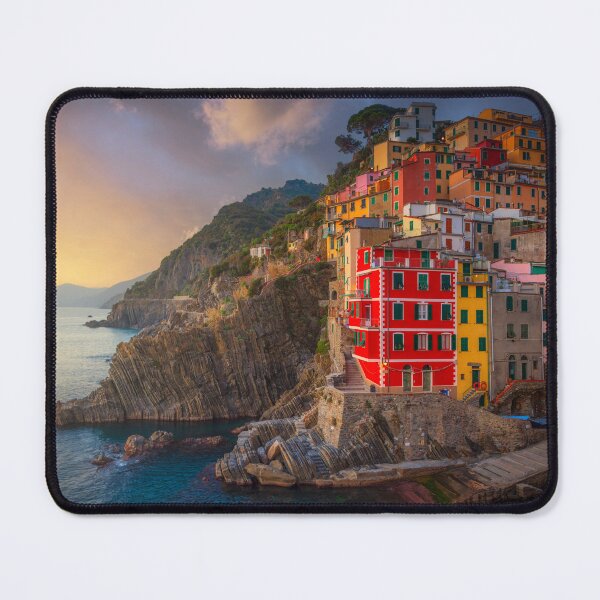 Item preview, Riomaggiore village view at sunset. Cinque Terre, Liguria region, Italy designed and sold by Stefano Orazzini.