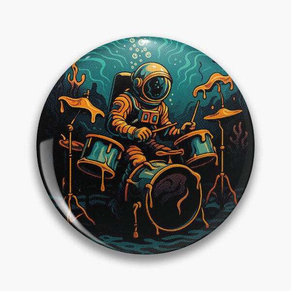 Item preview, Underwater astronaut drums: gift for drummers with planets designed and sold by Pixel4you.