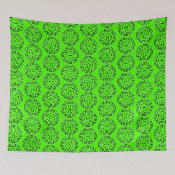Item preview, Celtic Inspired Emblem Design Intricate Pattern Sheild Badge Unique Light Green Background designed and sold by Arniesart85.