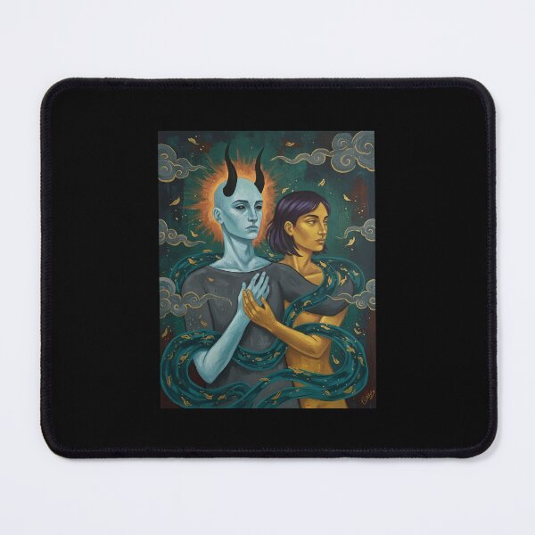 Item preview, Celestial Shadows: Mythical Demon and Muse Portrait designed and sold by spotia.