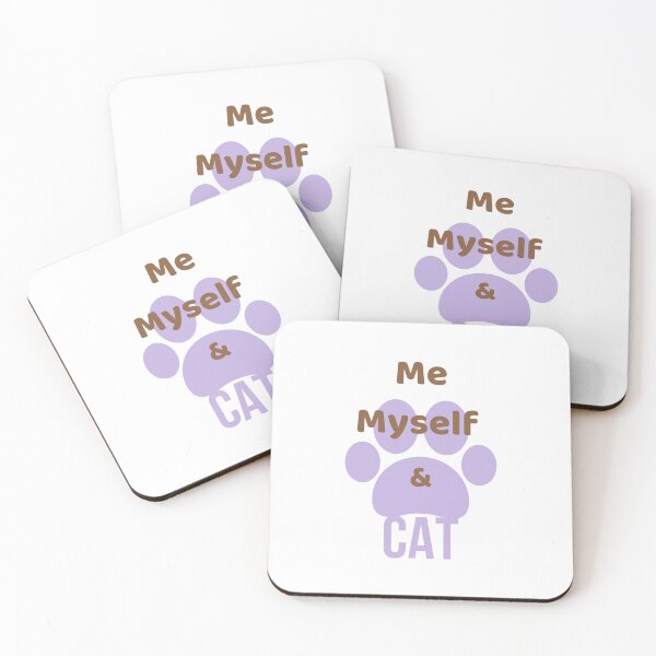 Item preview, Me, Myself & Cat – Funny Introvert Cat Lover Sticker designed and sold by GOTCHO1.