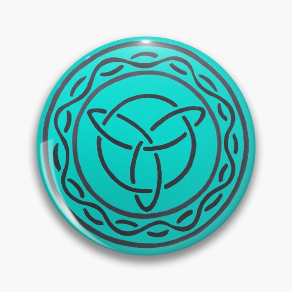 Item preview, Celtic Inspired Emblem Design Intricate Pattern Sheild Badge Unique Teal Background designed and sold by Arniesart85.