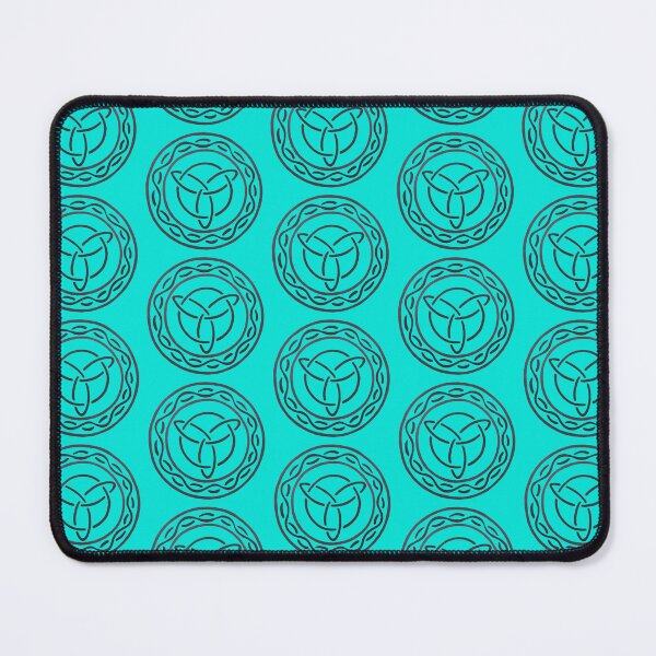 Item preview, Celtic Inspired Emblem Design Intricate Pattern Sheild Badge Unique Teal Background designed and sold by Arniesart85.