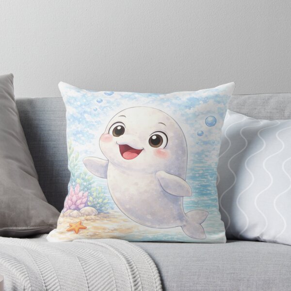 Item preview, Beluga Whale – Whimsical Watercolour Ocean Illustration designed and sold by inspired-works.