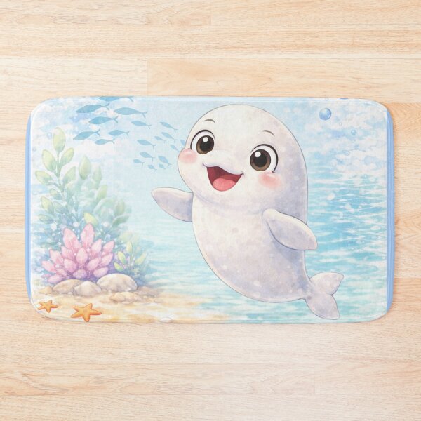 Item preview, Beluga Whale – Whimsical Watercolour Ocean Illustration designed and sold by inspired-works.