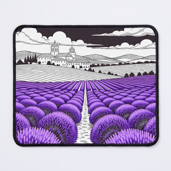 Item preview, Black and white - La Alcarria lavender fields designed and sold by Ponted.