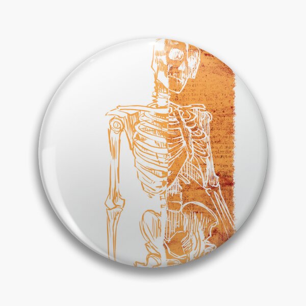 Item preview, Human – Orange Minimalist Skeleton designed and sold by DanniDan.