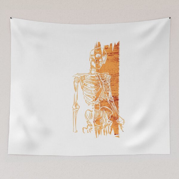 Item preview, Human – Orange Minimalist Skeleton designed and sold by DanniDan.
