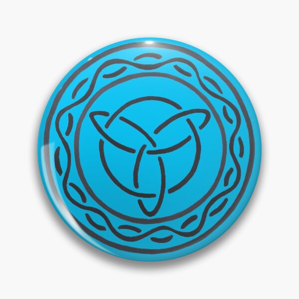 Item preview, Celtic Inspired Emblem Design Intricate Pattern Sheild Badge Unique Light Blue Background designed and sold by Arniesart85.