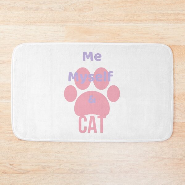 Item preview, Me Myself and Cat Sticker – Pink Aesthetic Cat Lover Quote designed and sold by GOTCHO1.