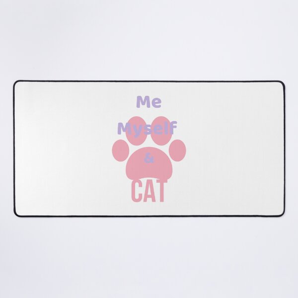 Item preview, Me Myself and Cat Sticker – Pink Aesthetic Cat Lover Quote designed and sold by GOTCHO1.