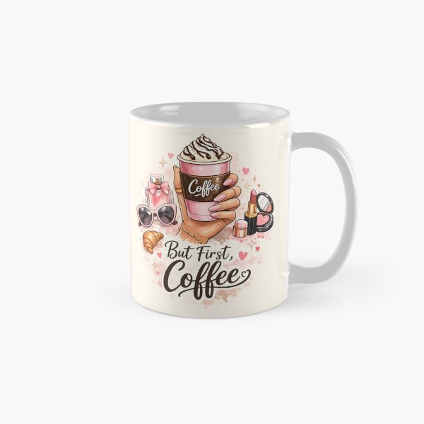 Item preview, But First, Coffee – Cute Feminine Design designed and sold by Sisy04.