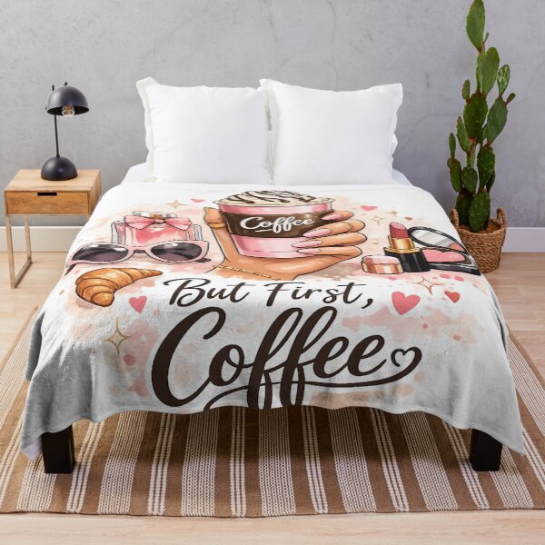 Item preview, But First, Coffee – Cute Feminine Design designed and sold by Sisy04.