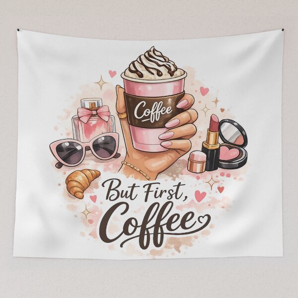 Item preview, But First, Coffee – Cute Feminine Design designed and sold by Sisy04.