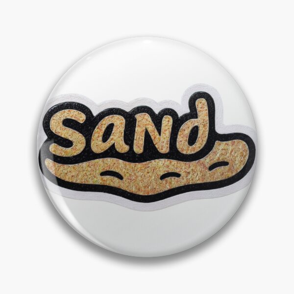 Item preview, Sand text sticker with granular fill and wavy bar on black designed and sold by Creative88Art.