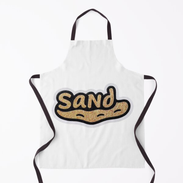 Item preview, Sand text sticker with granular fill and wavy bar on black designed and sold by Creative88Art.