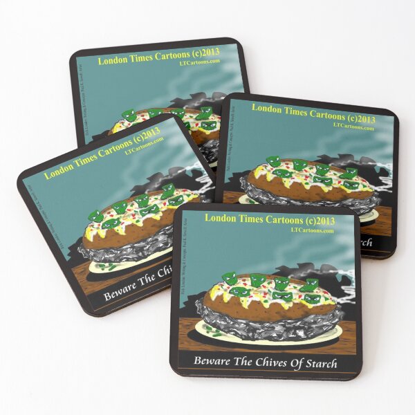 Item preview, Beware the Chives of Starch – Food Pun Cartoon by Rick London designed and sold by Rick London Gifts.